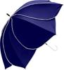 Nakatani Umbrella Nakatani Long Umbrella for Sunny and Rainy Petal Fleura Manual 50cm - Days, Umbrella, UV, Navy, Plain, [912-033], Opening,