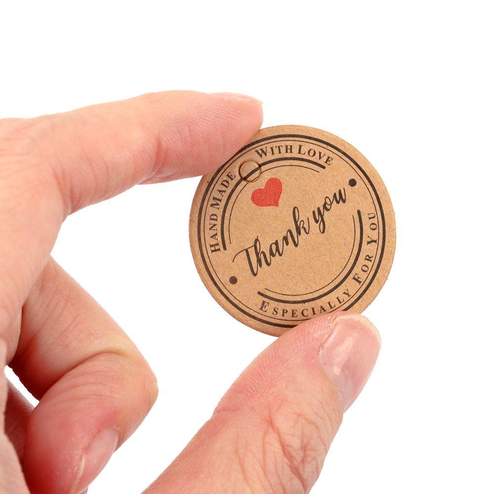 Wedding Supplies Round Gardening Labels Kraft Paper Tags Hang Tag Thank You Labels Merry Christmas