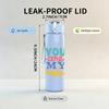 1PC You Are My Sunshine Color Text 750ml Color Plastic Sports Water Bottle Leakproof Flip Straw Lid Suitable for Sports Office Home Use