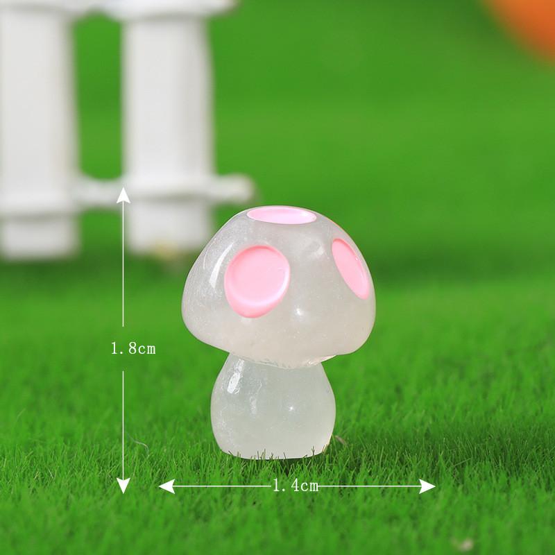 Micro Resin Landscape Noctilucent Cartoon Mushroom Gardening Decoration Home