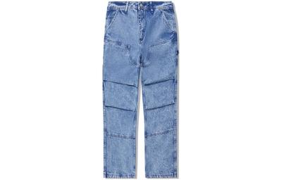 Jeans Men's Light Blue Moderate Straight Fit Pants AJQU021-4