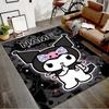 Custom Kuromi Mat Personalized Name, Polyester Washable Indoor Entryway Rug, Gift for Christmas, Easter, Thanksgiving Day