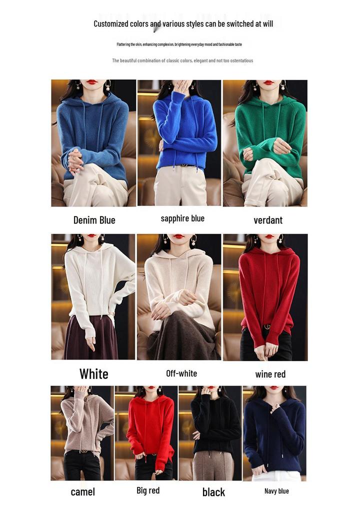 Women's Ribbed Knit Hoodie: Cozy, Loose-Fit Jacket for Autumn/Winter