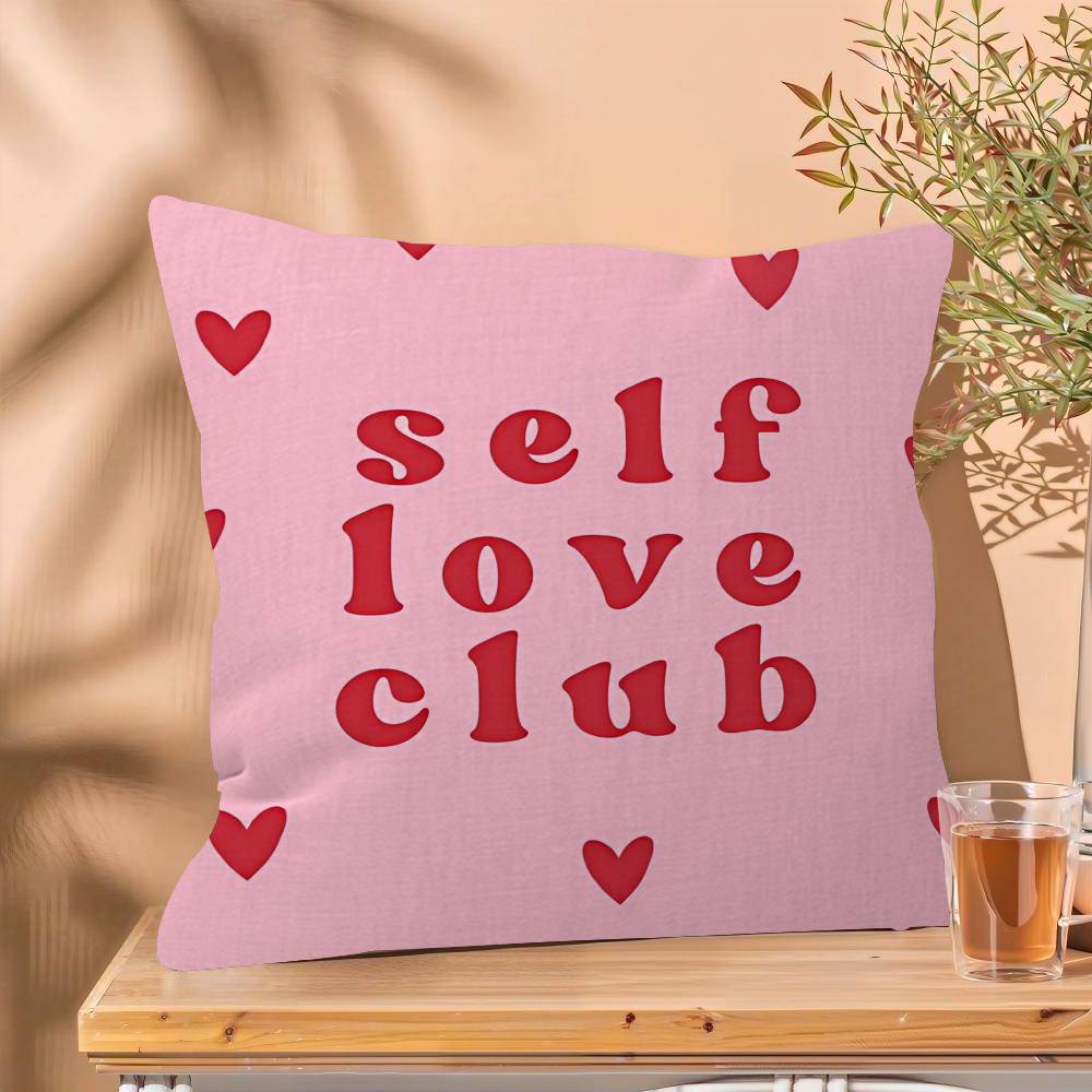 Nordique Plus Amour S'il Vous Plaît Coloré Éclectique Rose Amour Filles housse d'oreiller housse de coussin de canapé décoration de pièce de maison cadeau pour enfants