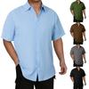 Men's Summer Color Lapel Short-Sleeved Shirt Men's Casual Fashion Short-Sleeved Shirt