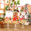 New Christmas Tree Pendant Old Snowman Deer Shopping Mall Hotel Window Bells Hanging Christmas Decorations