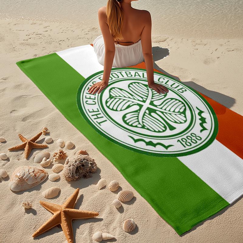 Celtic Football Club Crest Beach Towel, Super Soft Microfiber, Gift for Her/Him, Birthday, for Pool, Beach, Travel, Home Decor Fan Gifts