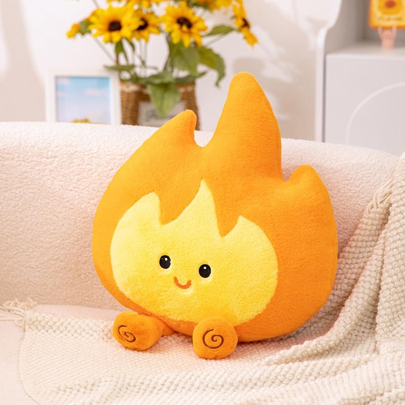New Little Flame Plush Toy Lovely Flame Stuffed Doll Soft Simulation Flame Comfortable Plush Pillow Sofa Decorative Cushion