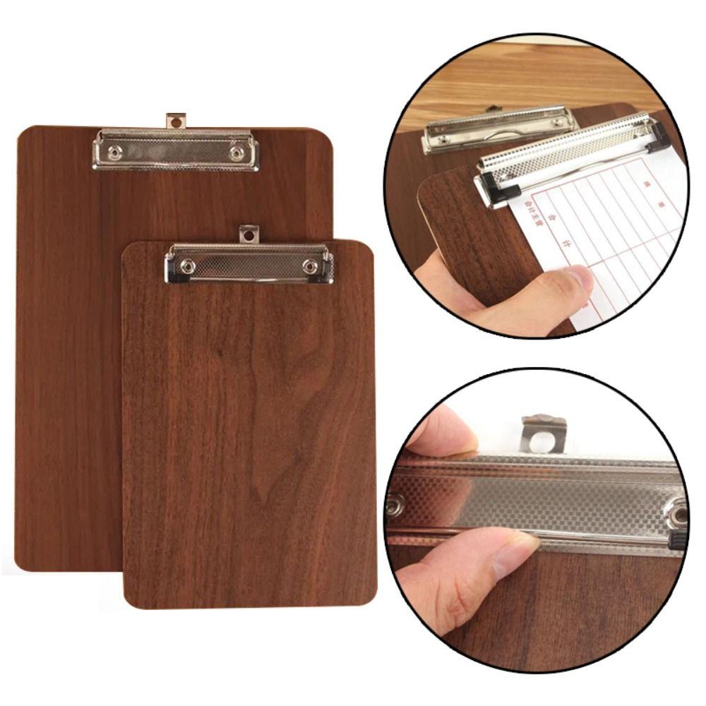 Wooden Clipboard A4/A5 Writing Pad High Quality Menu Contract Clamp Office School