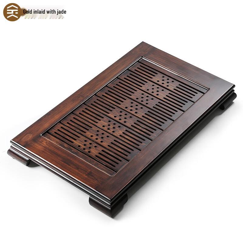 Bamboo Tea Tray with Water Storage and Drainage