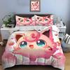 Pokemon Jigglypuff Mintás Ágynemű Szett Paplanhuzat 1 Paplanhuzat 2 Párnahuzat Felnőtt és Gyermek Ágynemű Szett Luxus Születésnapi Ajándék