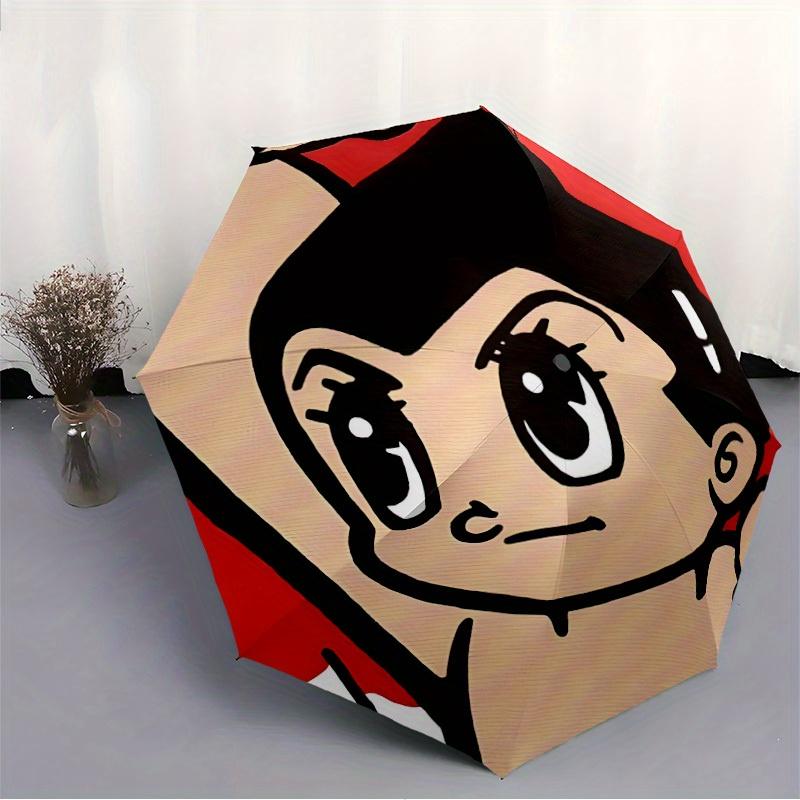 1pc Astro Boy Automatic Open/close Folding Portable Umbrella with 8-Rib Structure for Women/Men, All-Season Use A0901014