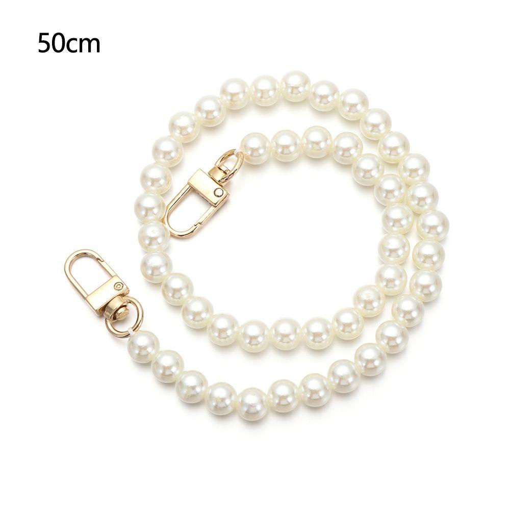 Accessories Pearl Belt DIY Purse Replacement Bags Handbag Handles Pearl Strap Long Beaded Chain