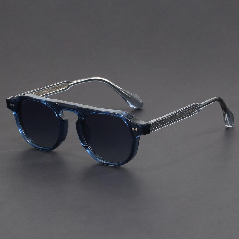 TR Fashion Retro Sunglasses: Trendy Unisex Large Frame, Gradient Lenses, Fresh Colors, UV Protection for Driving.
