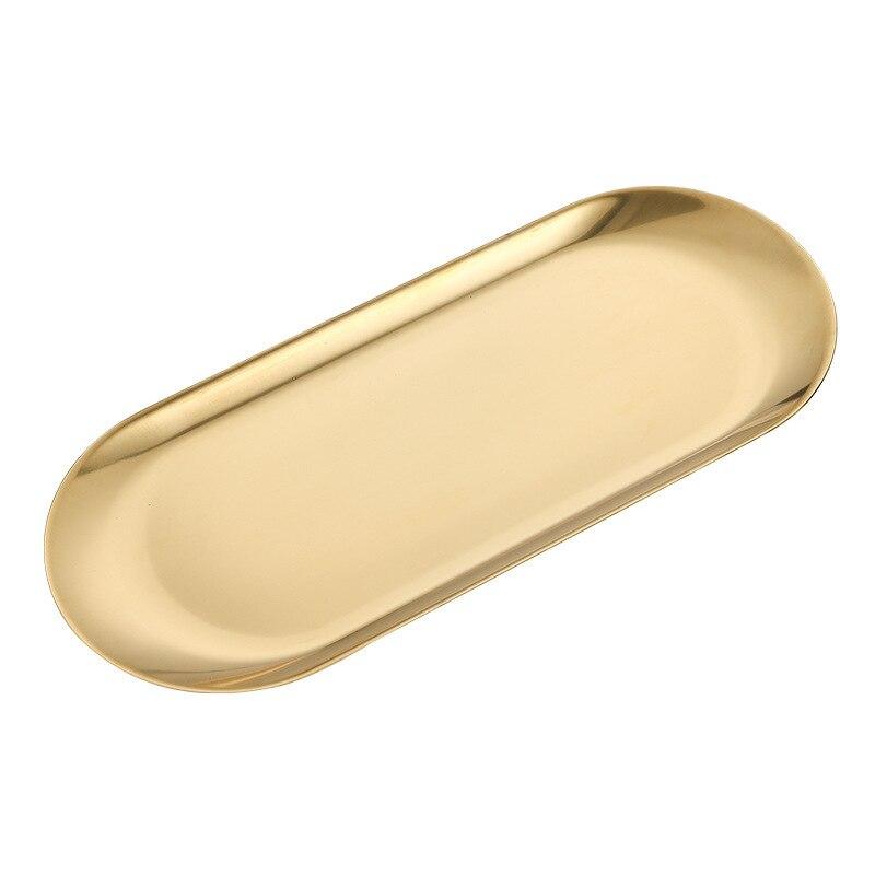 Stainless Steel Dessert Dining Plate Nut Cake Fruit Plate Towel Tray Snack Western Steak Kitchen Plate