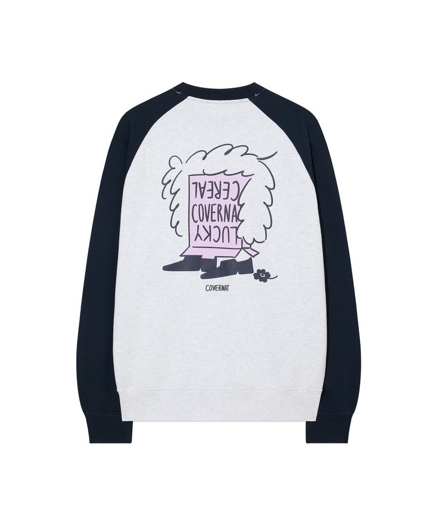 COVERNAT [Covernat X Hidana] Lucky Cereal Sweatshirt Heather Gray