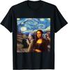 Mon4Lisa Girl With A Pearl Earring The Scream Starry Night Unisex T-Shirt