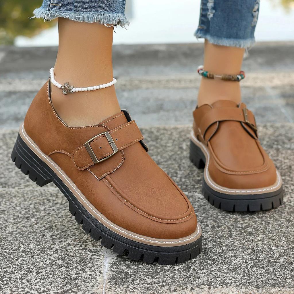 Platform Women Sneakers Autumn Designer Casual Flat Shoes for Women Trend Buckle Walking Comfort Sneakers Women Zapatos De Mujer