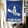 Custom Name Everton FC Wall Tapestry Aesthetic Wall Hanging Printed Fabric Blanket Decorative Tapestries for Bedroom Living Room Home Decor
