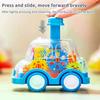 1/3Pcs Inertia Rebound Car Baby Toy Cartoon Press Gear Car Toy Lnertia Pull-back Transparent Car Birthday Gifts For Kids