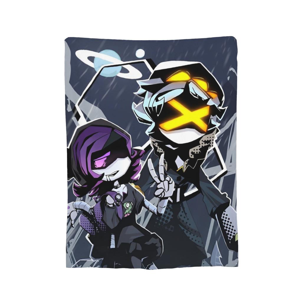 Murder Drones Fleece Throw Blankets Uzi Doorman Aesthetic Blanket for Bed Bedroom Super Warm Bedroom Quilt,