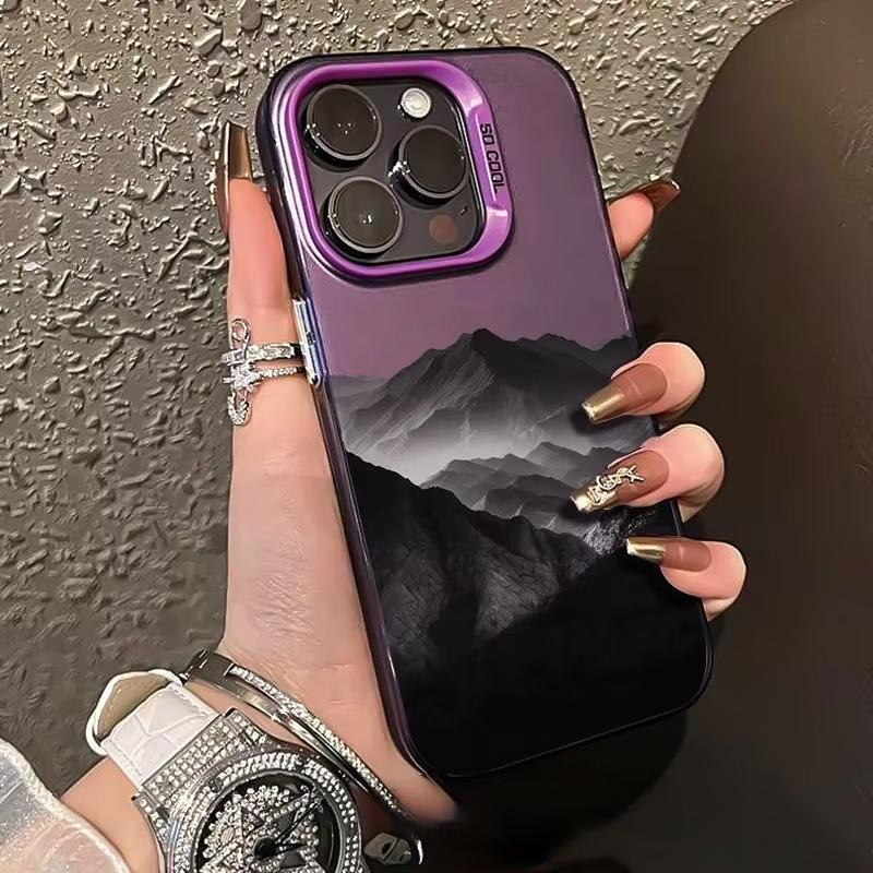 Dunkles Nebelgebirge Handyhülle Für iPhone 17 16 15 14 Pro Max 13 12 11 Pro Max 7 8 Plus XS XR X 16E Hartschalenhülle Funda