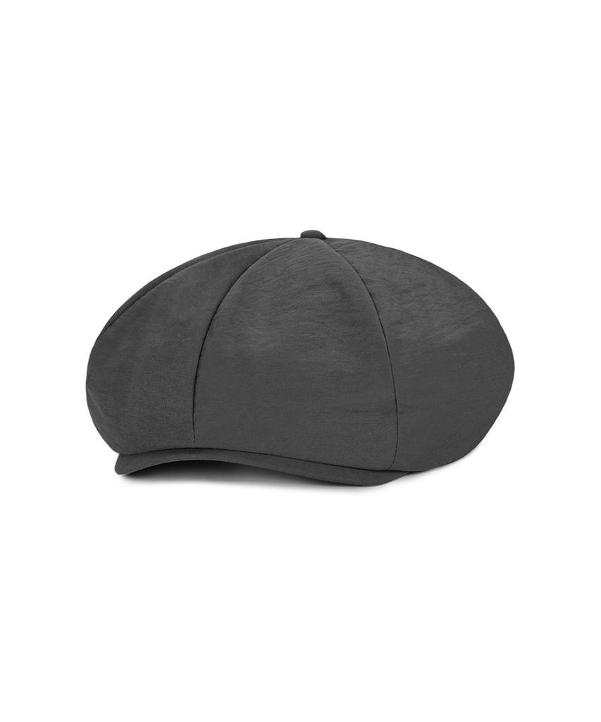 Bajal Va Curved Logo Easy Fit Newsboy Cap Grey