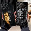Capa com Padrão de Leão Animal para Honor X8 X6 X9a 8X 90 Magic5Lite X7 200 400 Lite X5b 70 Capa de Telefone Preta Macia