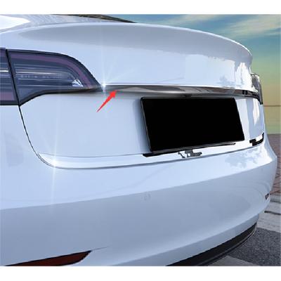 Stainless Steel Rear Trunk Lid Frame Cover Trim For 2018- Tesla Model 3 1pcs