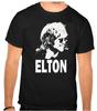 Elton John Muziek Logo Zwart 100% Katoen T-shirt Heren T-shirts Top -1258-