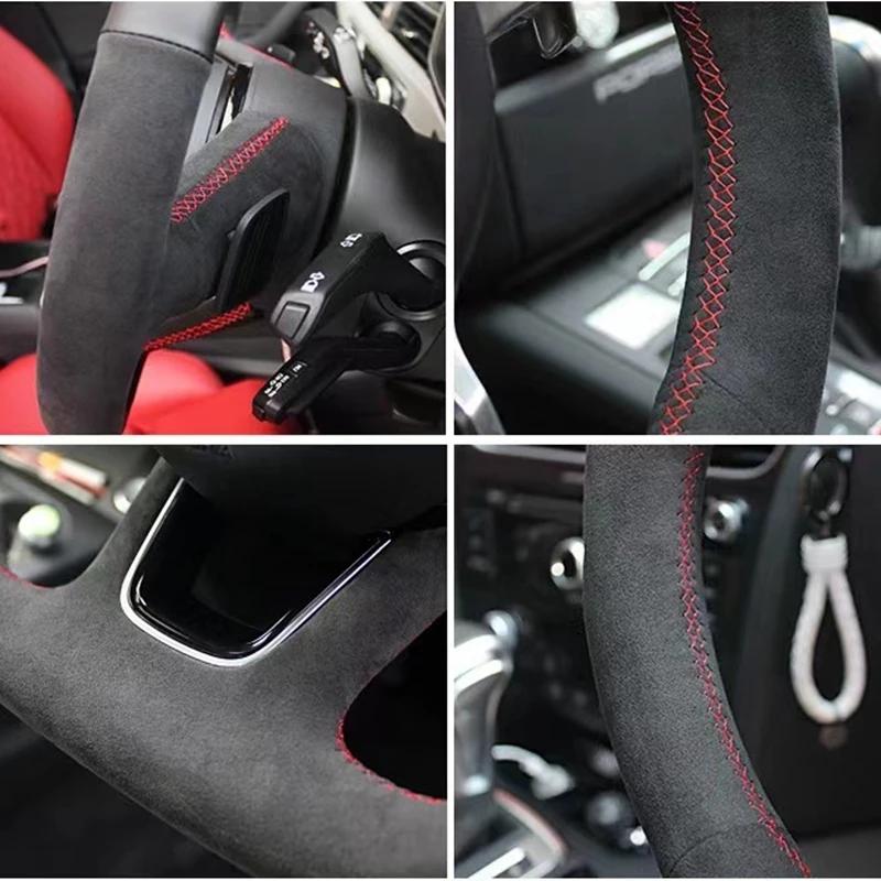 Customized Car Steering Wheel Cover Anti-Slip Suede Original Steering Wheel Braid For Toyota 86(GT86) Subaru BRZ Scion FR-S