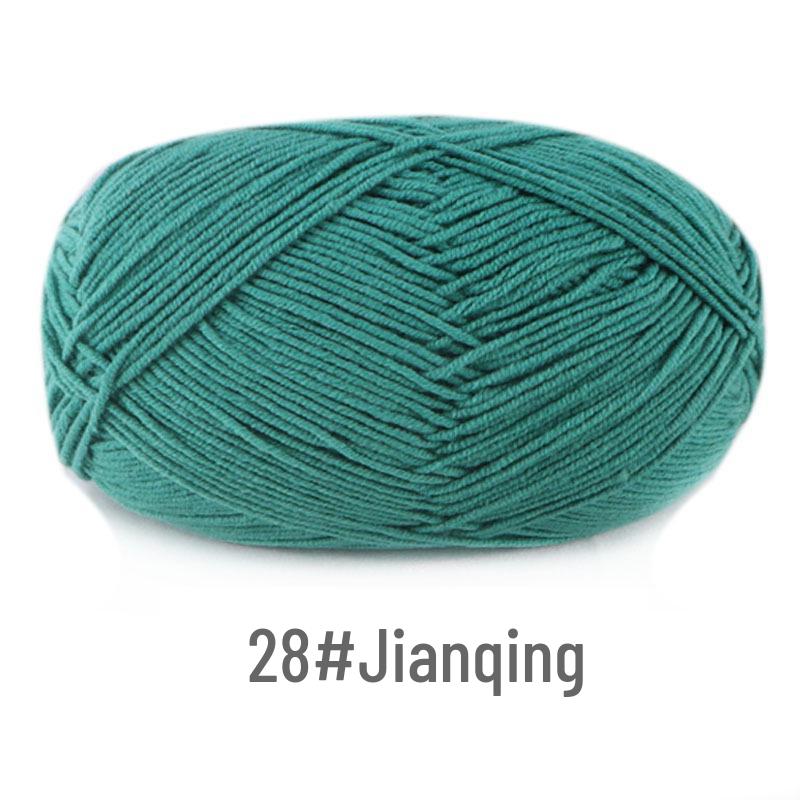 Su He 4-Strand Combed Cotton Yarn for Handmade Knitting: DIY Milk Cotton for Dolls, Cushions, and Blankets.