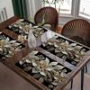 Embossed Floral Placemat Light Floral Design Waterproof Oil-Resistant Luxury-inspired Nordic Style Tableware Home Decor