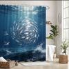 Shark Shower Curtain 180X180Cm – Realistic Great White Underwater Scene, Ocean Lover Bathroom Decor Gift, 12 Hooks