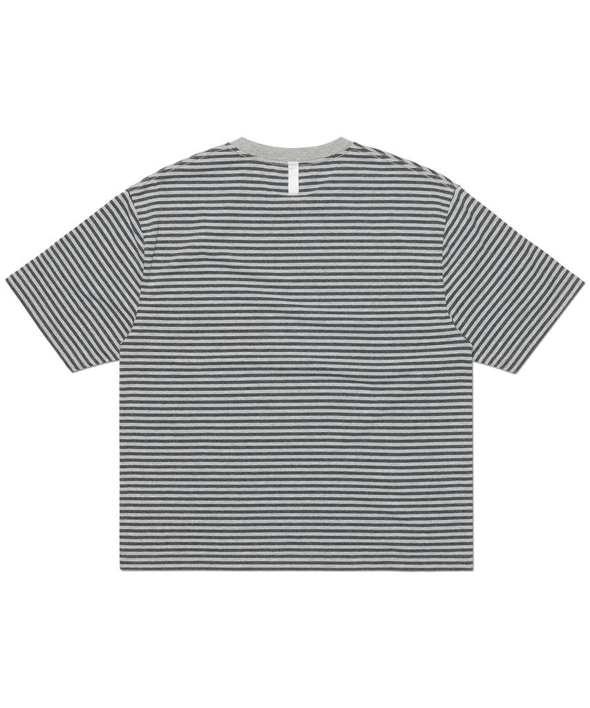 Nomaenyueol Nm Crop Border T-Shirt - Gray