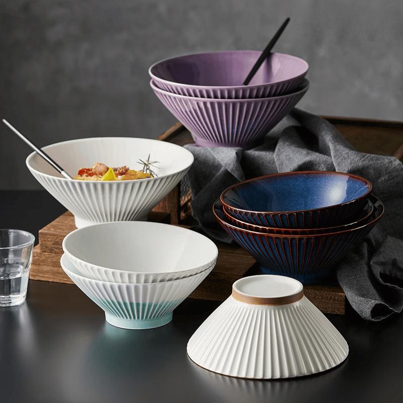 ZISIZ Japanese-Style Ceramic Ramen Bowl