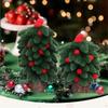 Miniature Realistic Christmas Tree Desktop Centerpieces For Holiday Decorating With Customizable Ornament And Lights