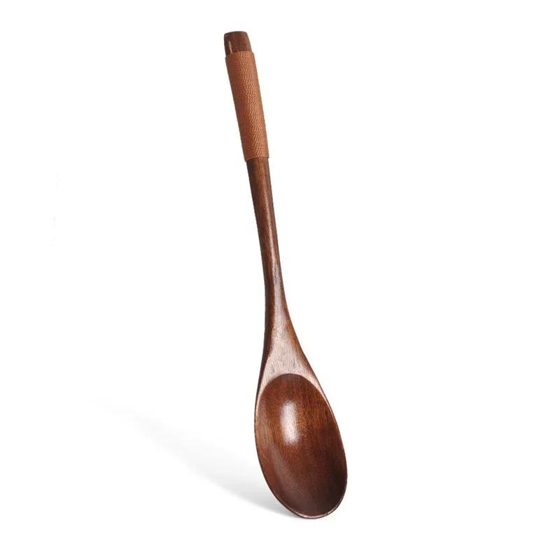 Japanese Wooden Spoon Fork Chopsticks Set Sushi Cutlery High Quality Eco-Friendly Portable Tableware Set Kitchen Utensils Gifts