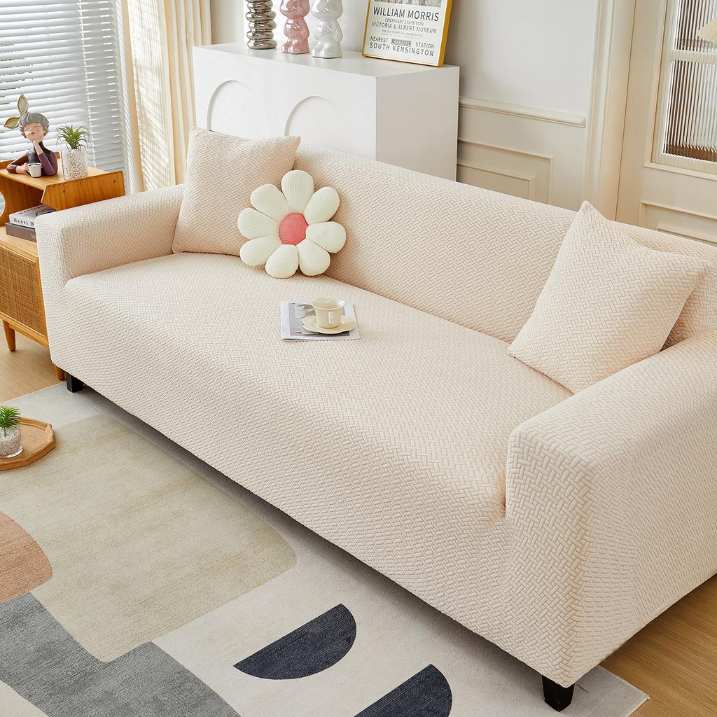 1Pc Jacquard Elastic Sofa Slipcover Adjustable Non-Slip Stretch Sofa Cover Home Living Room Sofa Protector Cover Home Decor