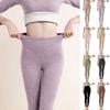 Damen High Waist Freizeithosen Farbe Leggings Lange Hosen Laufen Winter und Herbst