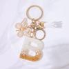 A To Z Letter Keychain 26 Initials Alphabet Butterfly White Tassels Keyrings  Bag Hanging Ornament Car Trinket Gifts