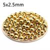 20pcs Gold Color 304 Stainless Steel Round Ball Beads Charm Loose Bead Diy Bracelet Necklace Bead For Jewelry Making Accessories