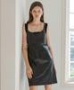 Faux Leather Strap Dress Op3W5770