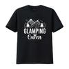 Glamping Queen Fun T Shirt for Camping Lovers Hikers and Outdoors Nature Friend or Family Member Vintage Washed