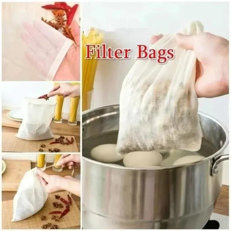 1Pcs Cotton Cloth Filter Bag Tea Bag Halogen Package Traditional Chinese Medicine Decoction Bags Seasoning Separation Bags