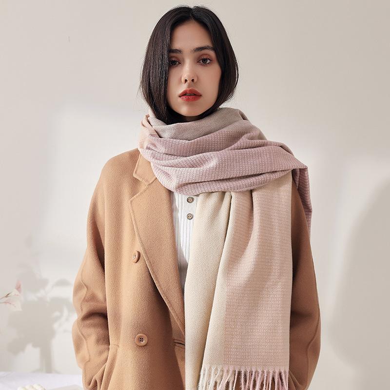 Japanese and Korean Style Women's Sweet Scarf Autumn Winter Warm Long Shawl Fashion Tassel Pashmina