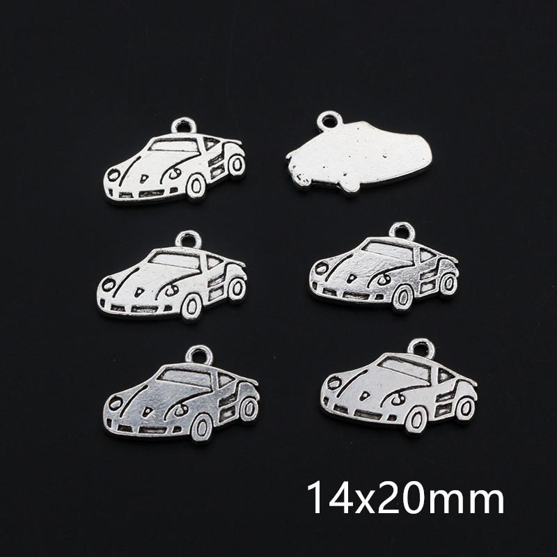 20pcs Antique Silver Plated Bike Car Motorcycle Truck Vehicle Charms Pendant Metal DIY Handmade Jewelry Findings Accessories