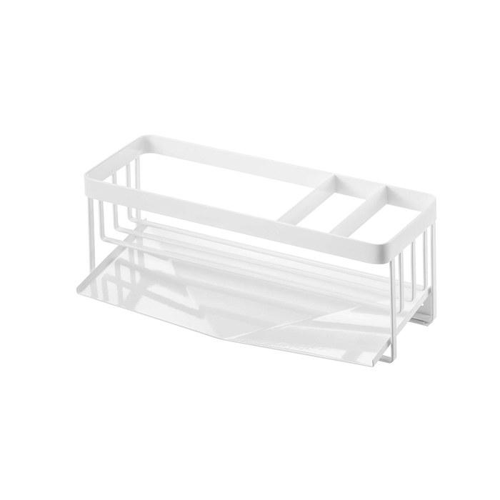 Yamazaki Tower Sponge & Bottle Holder 5016 White, Approx. W25 x D10 x H9.5cm