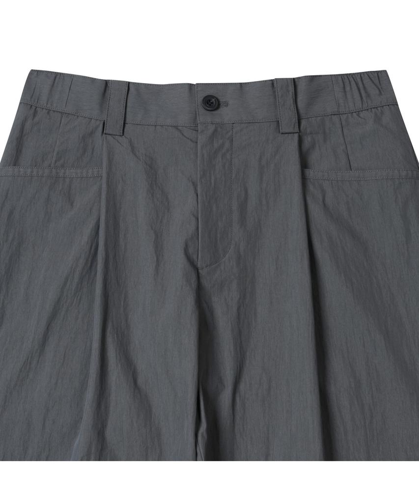 Keoseuuteommellou Gray One Tuck Double Knee Pants Cwpam25343Gyd