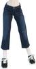 [Petite Marie] 13 DDS Compatible Okayama Processed Distressed 810 Length Wide Jeans Indigo Blue KOJIMA Processed Jeans Distressed Low Rise Jeans Wide